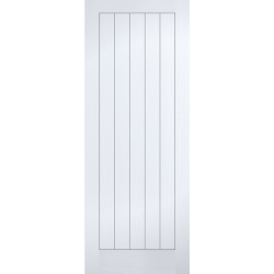Vertical 5P White Primed Moulded (hollow core) Internal Door (textured)